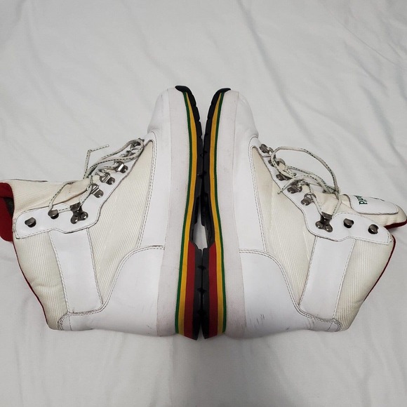 Timberland Jamaica Bob Marley White/Red/Green Euro Hiker Boots Men\'s Size 12 main image 4